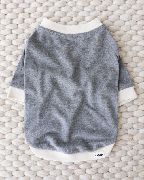 Stylish charcoal dog sweatshirt with comfortable fit for casual outdoor adventures.