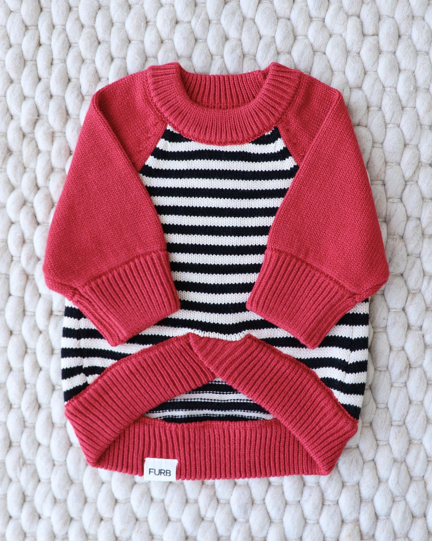 Book Worm Red Colorblock Sweater