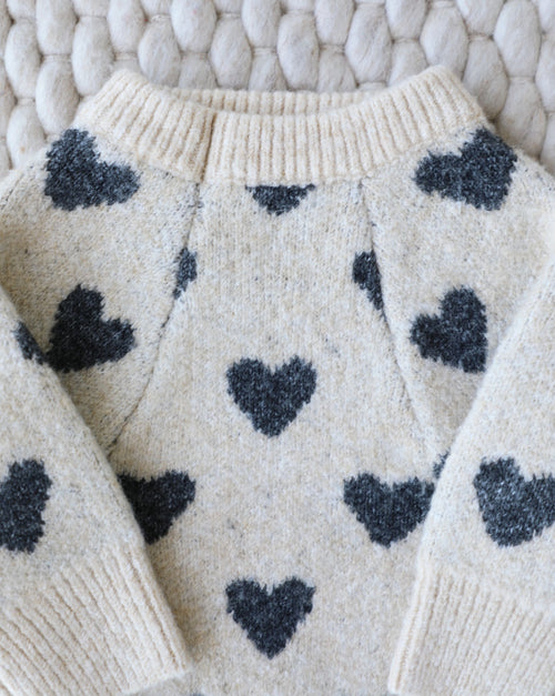 Lovebug Heart Print Crewneck Dog Sweater