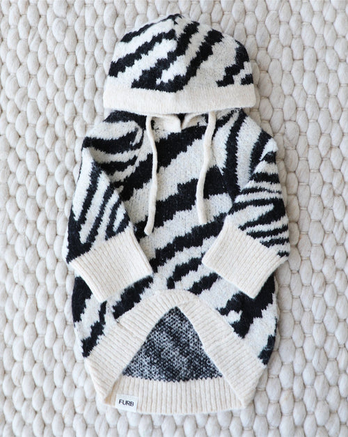 Milan Zebra Print Dog Hoodie