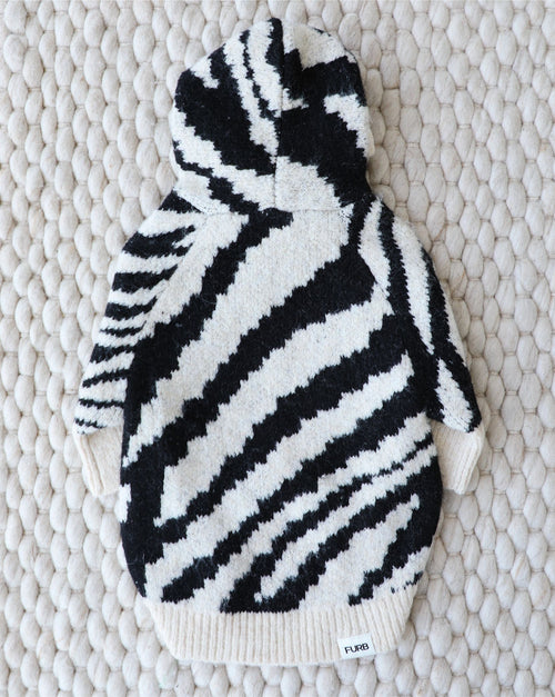 Milan Zebra Print Dog Hoodie