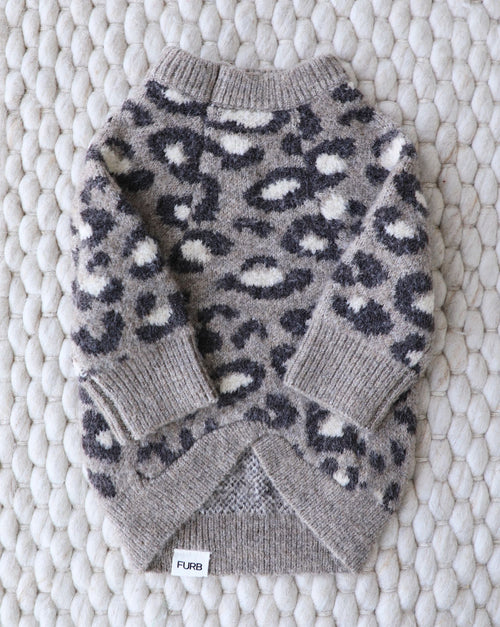 Big Roar Leopard Crewneck Dog Sweater