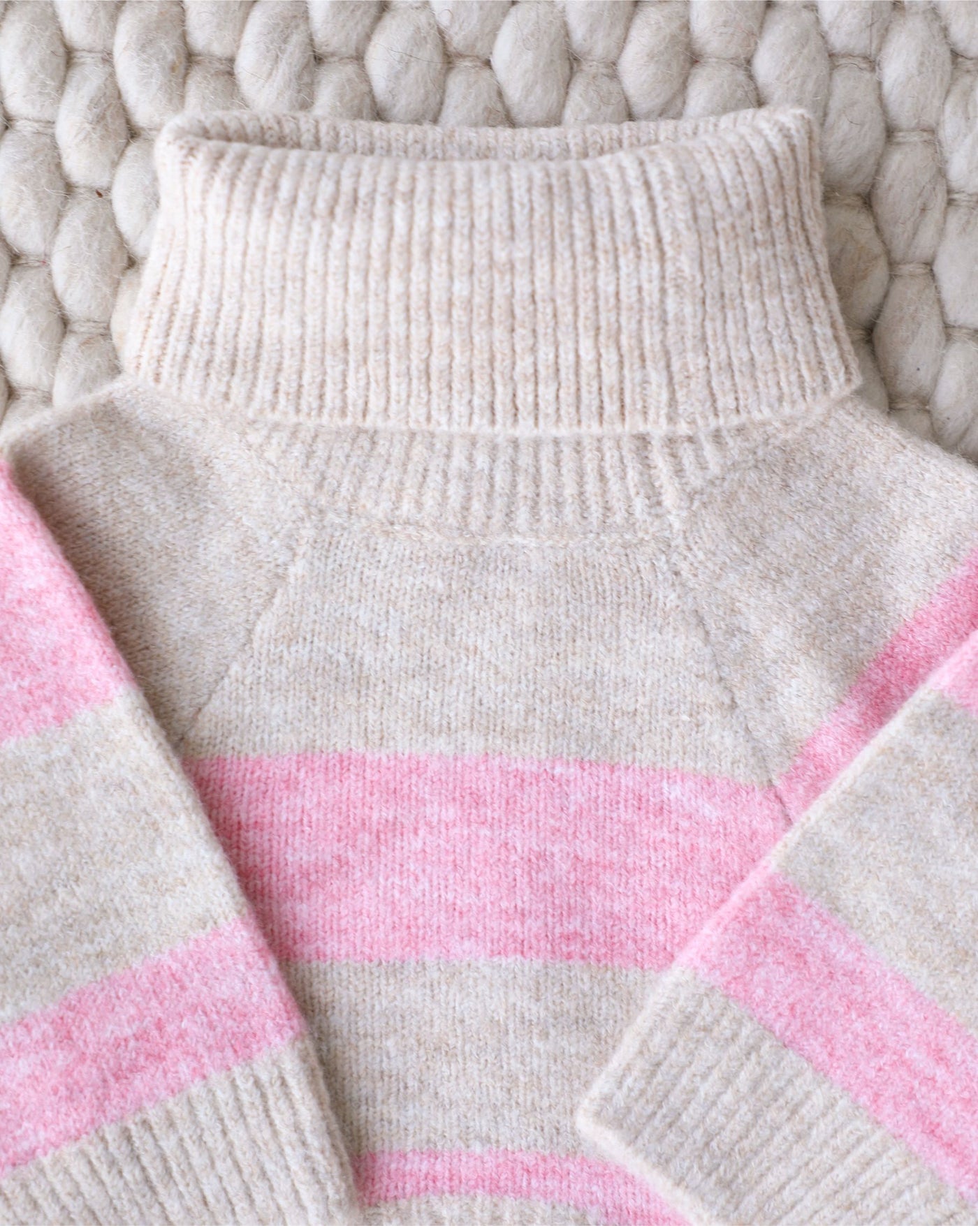 Finley Pink Striped Dog Sweater