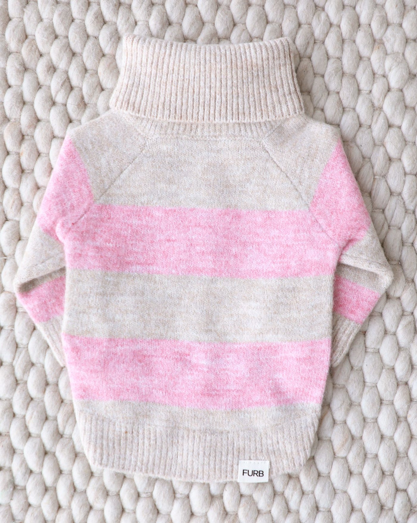 Finley Pink Striped Dog Sweater