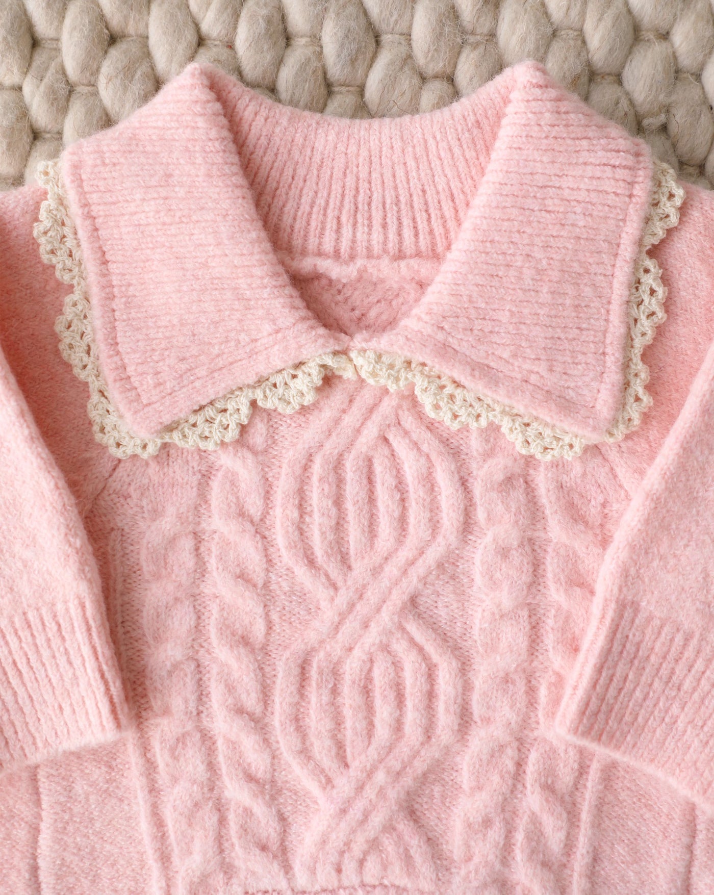 Tea Time Cable Knit Dog Sweater