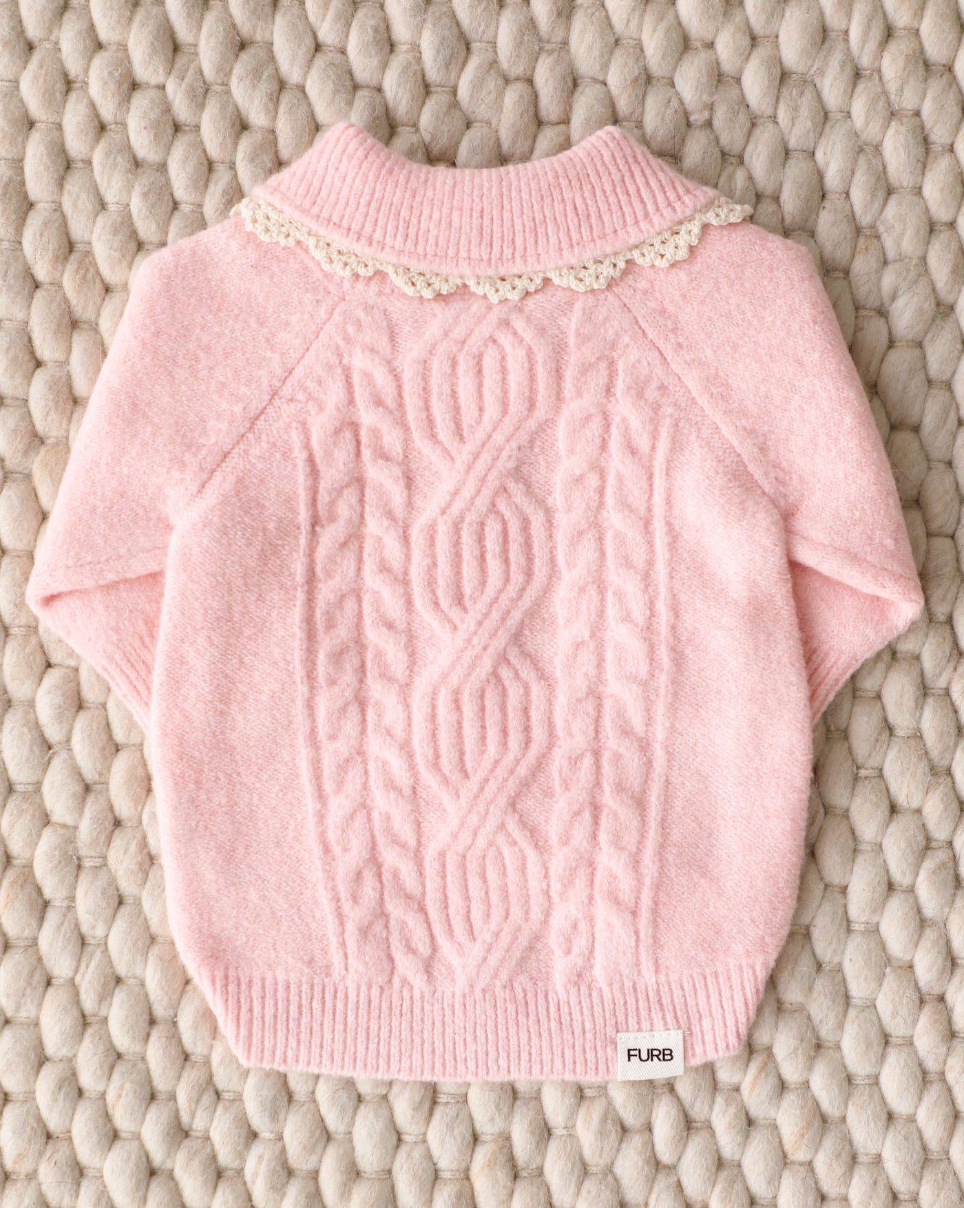 Tea Time Cable Knit Dog Sweater