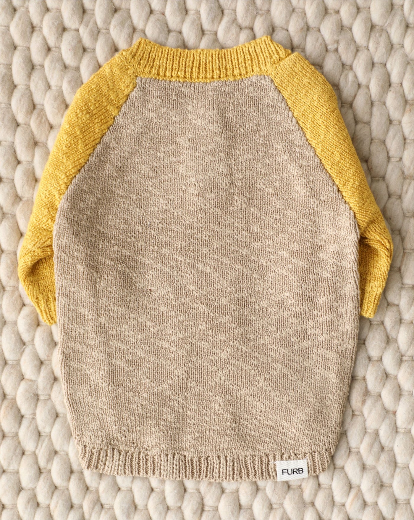 Golden Hour Tan + Mustard Henley Slub Sweater