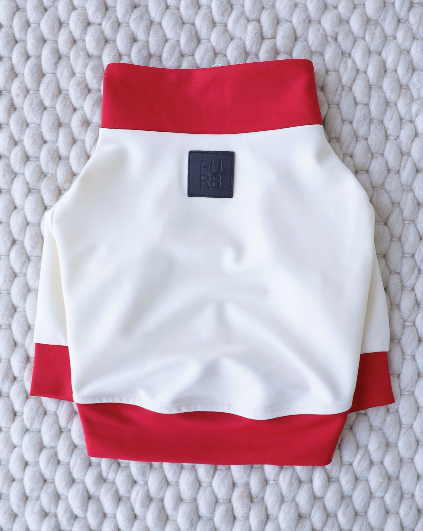 Team Captain Ivory + Red Track Jacket