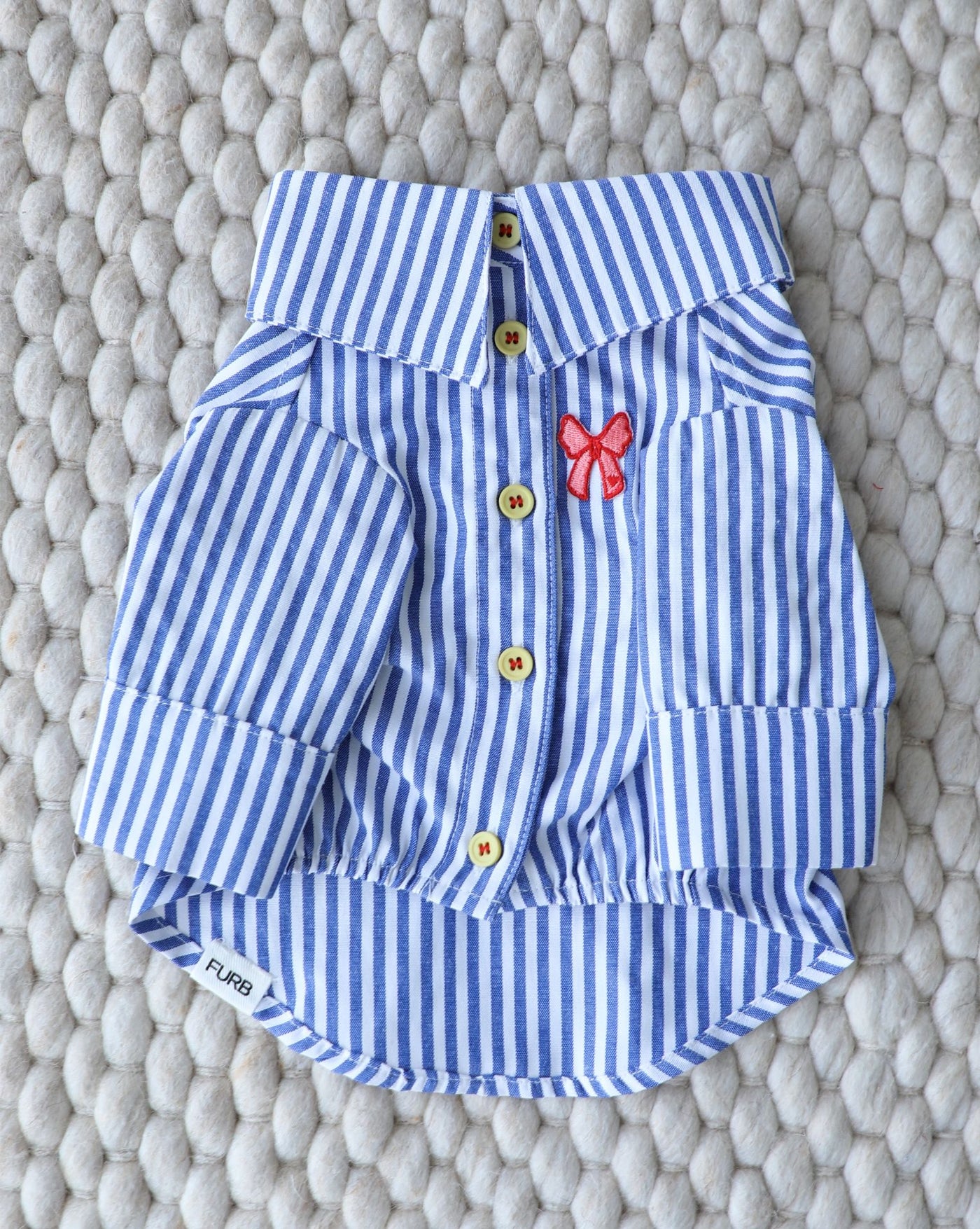 Nantucket Blue + White Striped Button Up