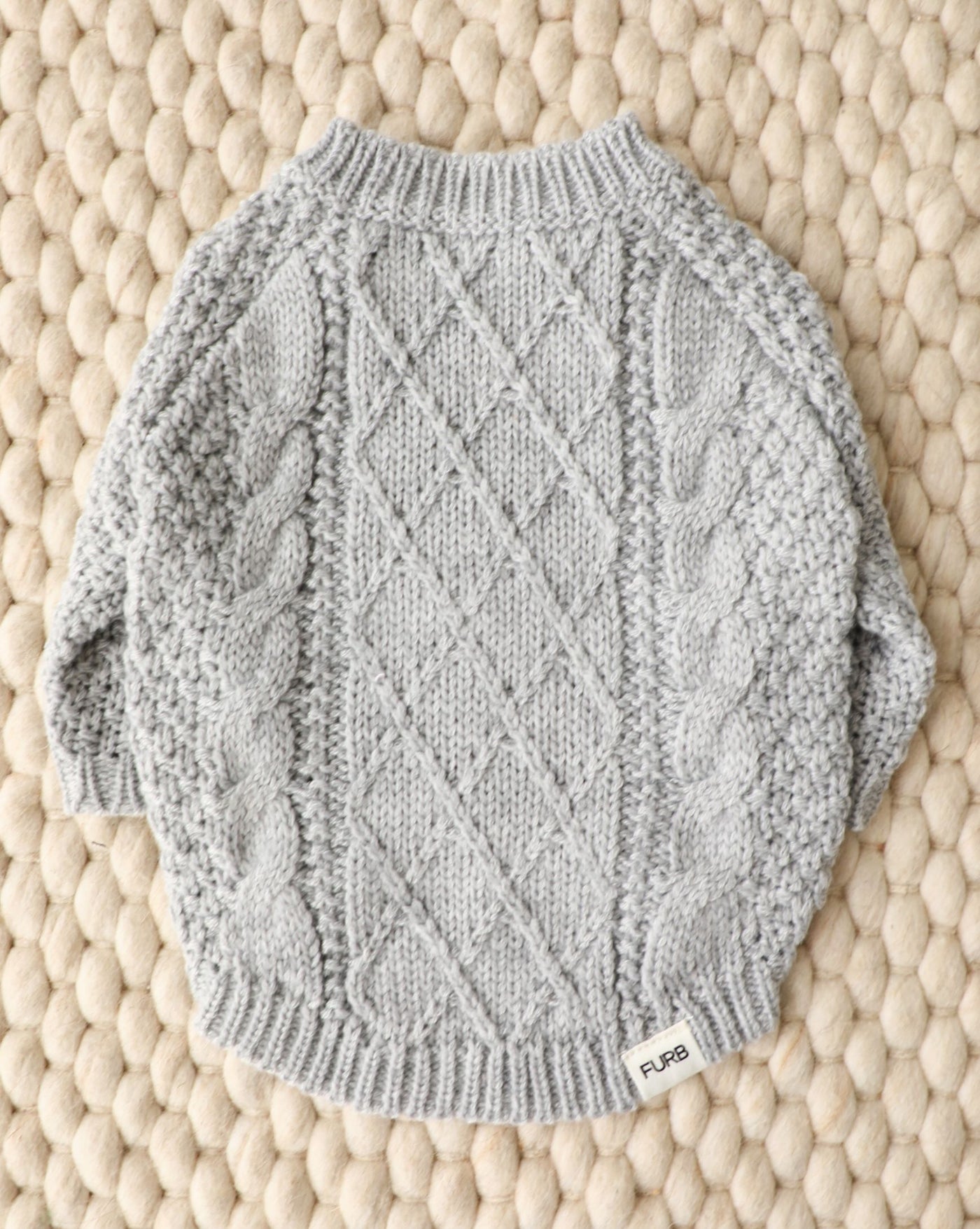 Aspen Grey Cable Knit Sweater