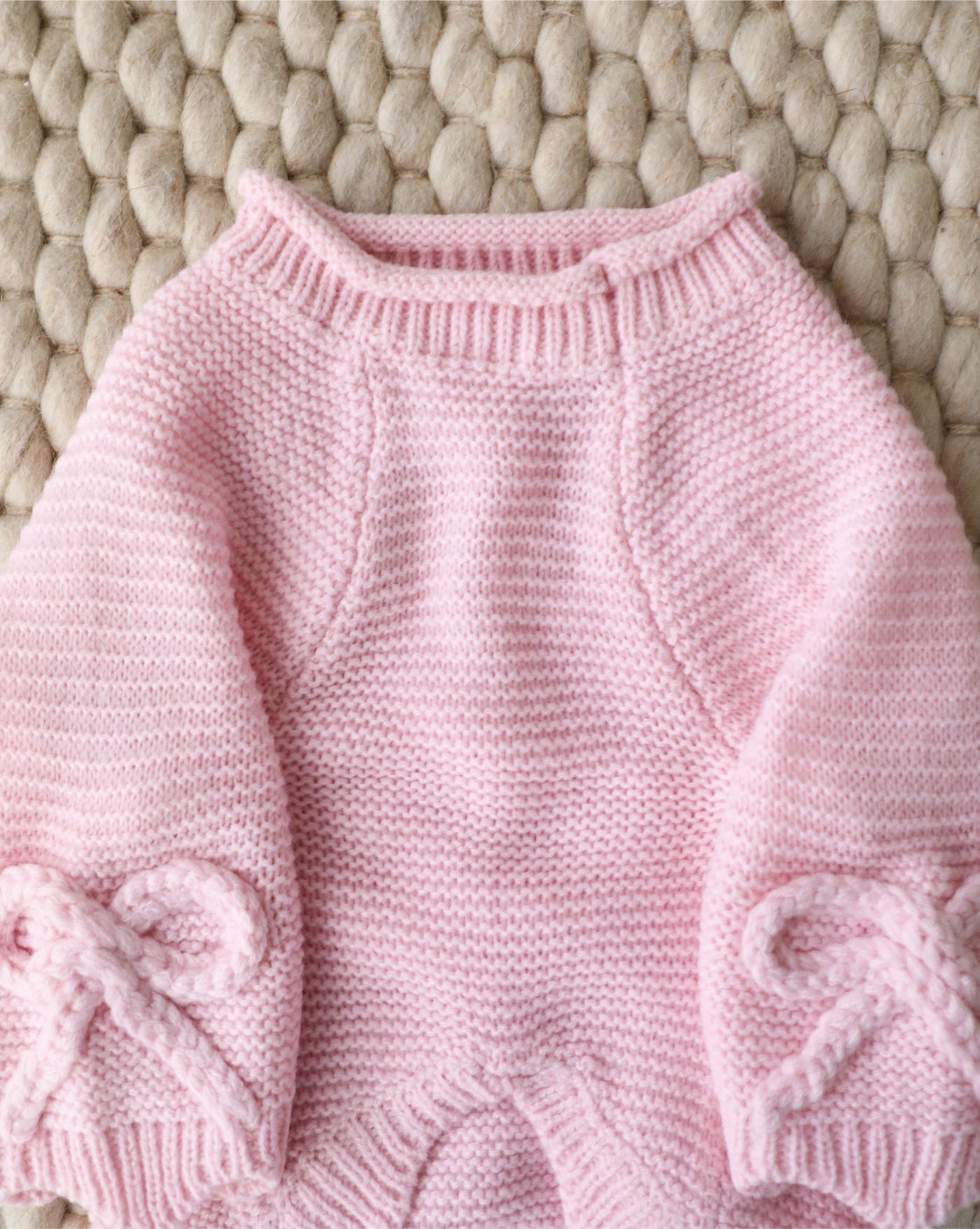 Lilah Pink Scalloped Detail Dog Sweater