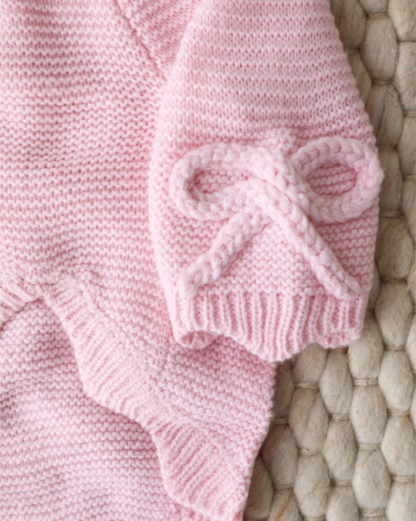 Lilah Pink Scalloped Detail Dog Sweater