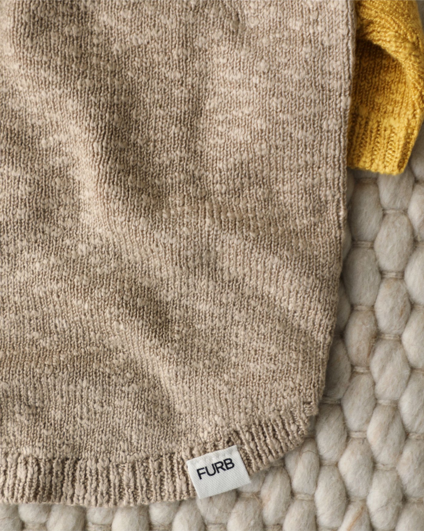 Golden Hour Tan + Mustard Henley Slub Sweater