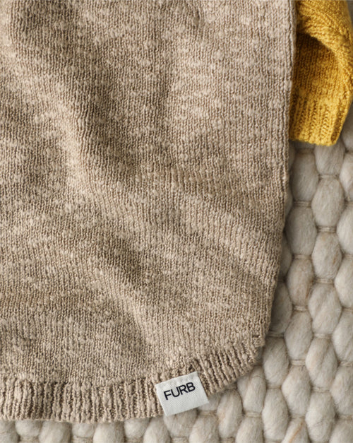 Golden Hour Tan + Mustard Henley Slub Sweater