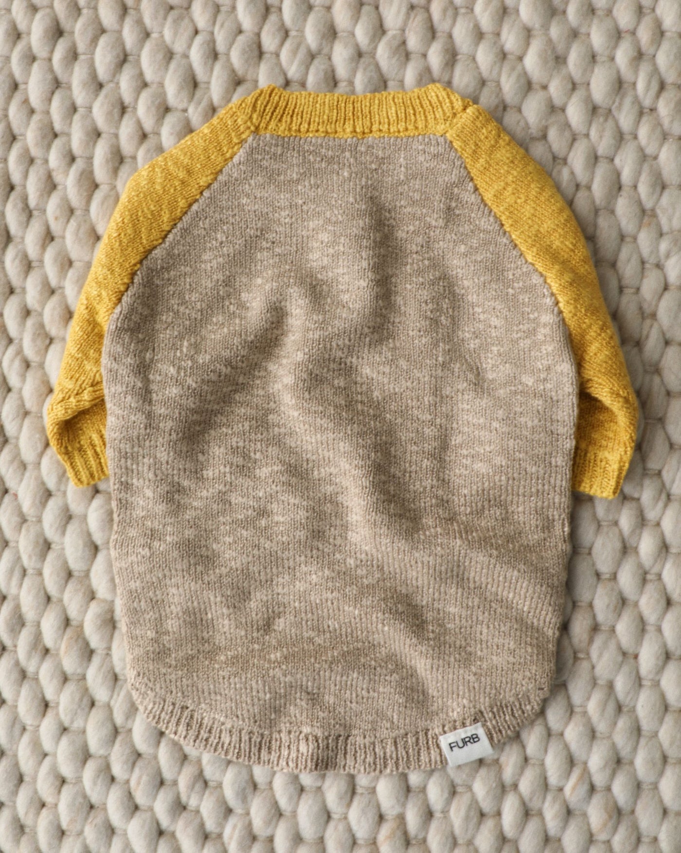 Golden Hour Tan + Mustard Henley Slub Sweater