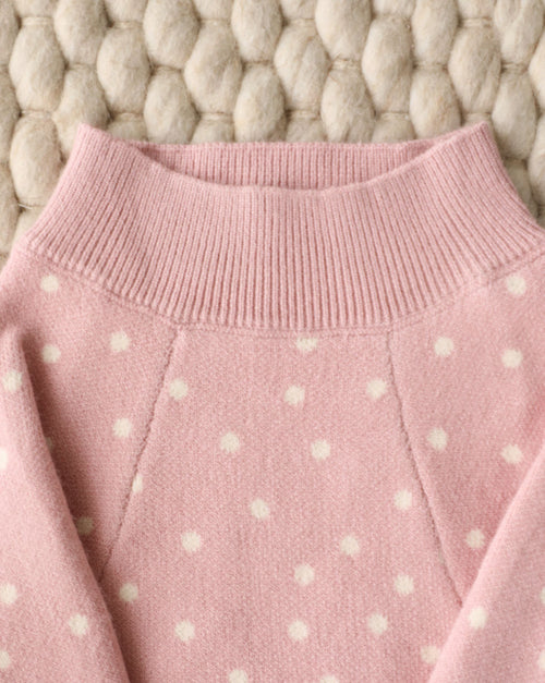 Bailey Pink Polka Dot Dog Sweater