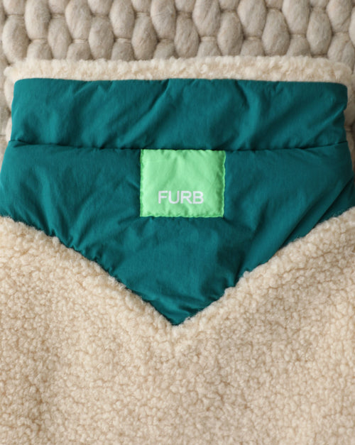 Cabin Critter Neon Green Sherpa Dog Vest