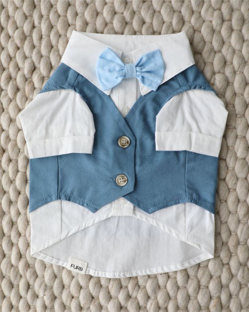 We Do Wedding Blue Three-fer Button Up