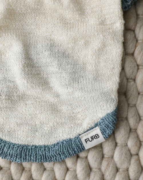 Monaco Bay Blue Colorblock Slub Sweater