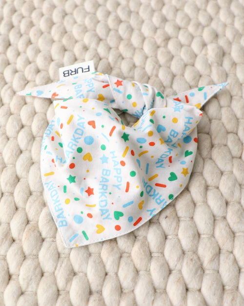 Happy Barkday Blue Dog Bandana