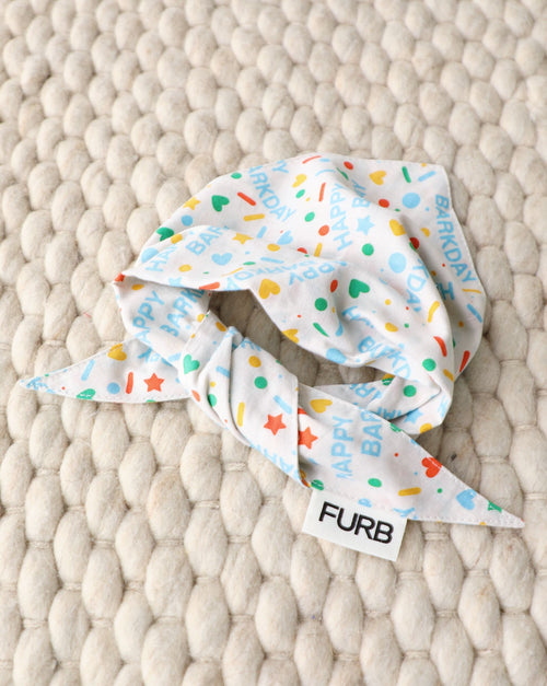 Happy Barkday Blue Dog Bandana