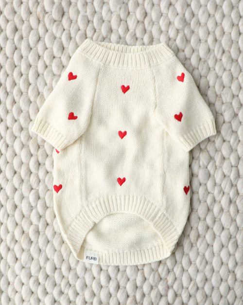 Fur-ever Yours Heart Dog Sweater