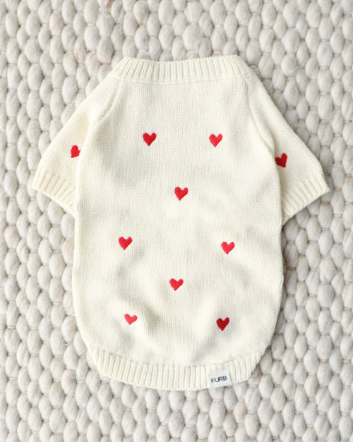 Fur-ever Yours Heart Dog Sweater