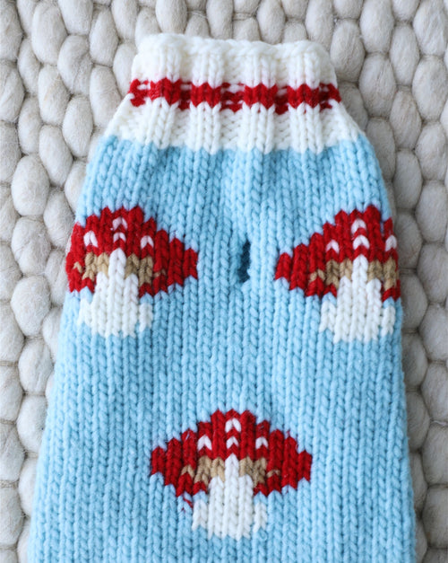 Forest Floof Mushroom Knit Dog Sweater