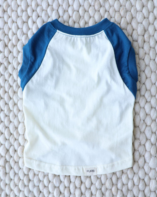 Stay Gold Ivory + Blue Muscle T-Shirt