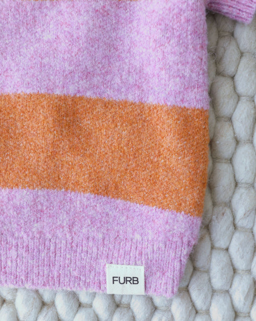 Bright rugby-style dog sweater that adds charm to everyday walks, cozy and breathable, perfect for beagles, pugs, and cockapoos