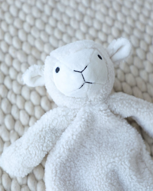 Hey Kiddo Lamb Dog Toy, soft and squeaky for playful pups including Pomeranians, French Bulldogs, and Mini Schnauzers.