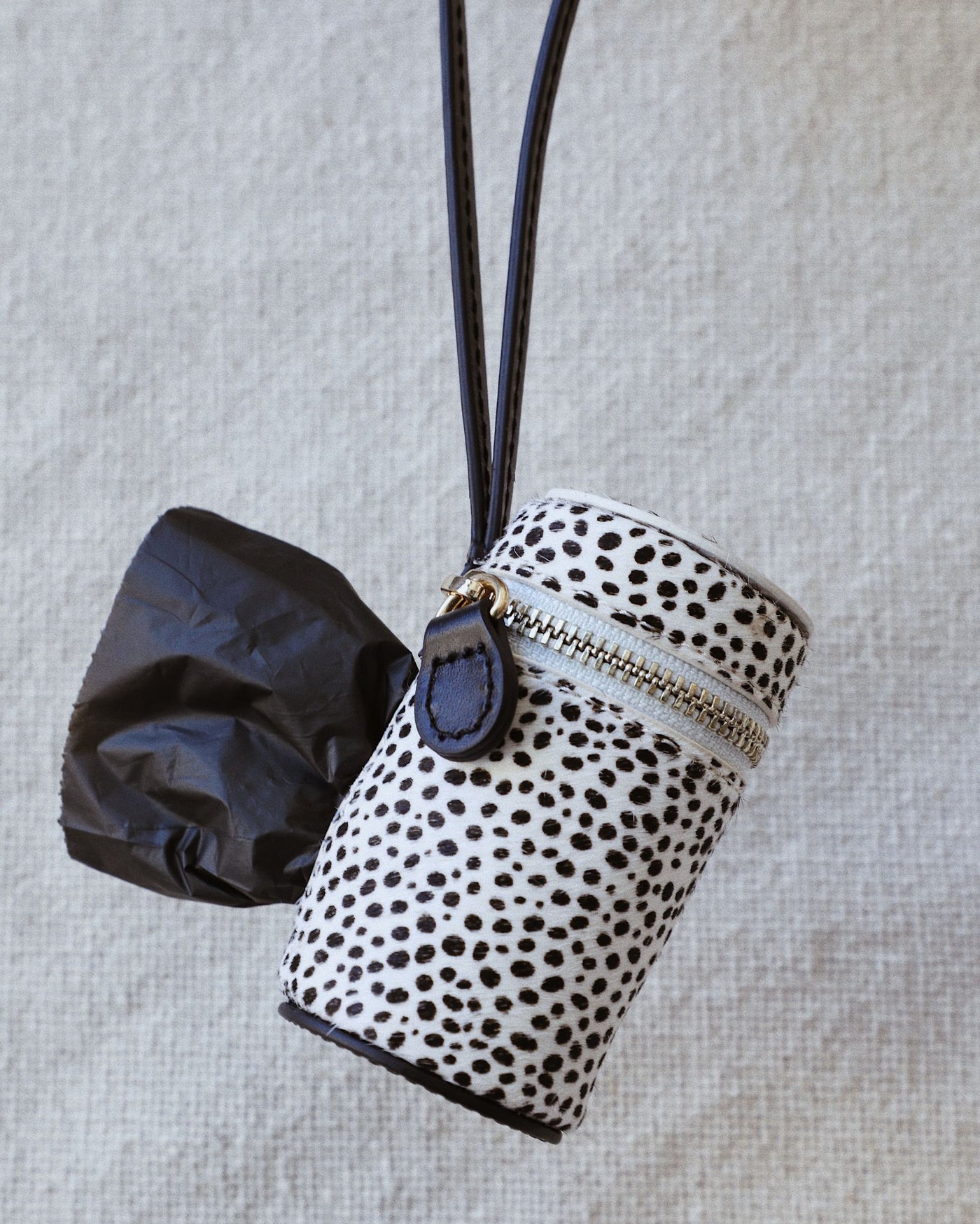 Wylde Black Spotted Poop Bag Holder