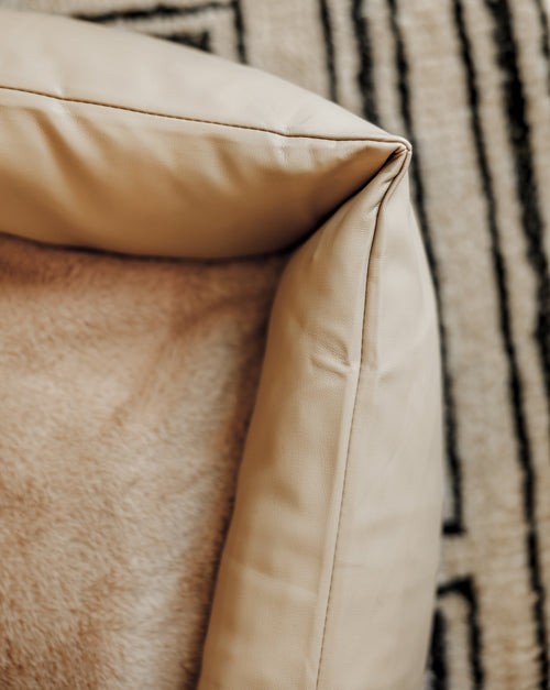 All Curled Up Tan Structured Bed