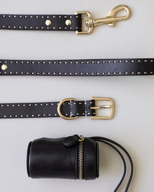 Sh*t Happens Black Poop Bag Holder Close Up