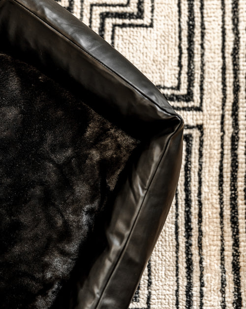 All Curled Up Black Structured Bed