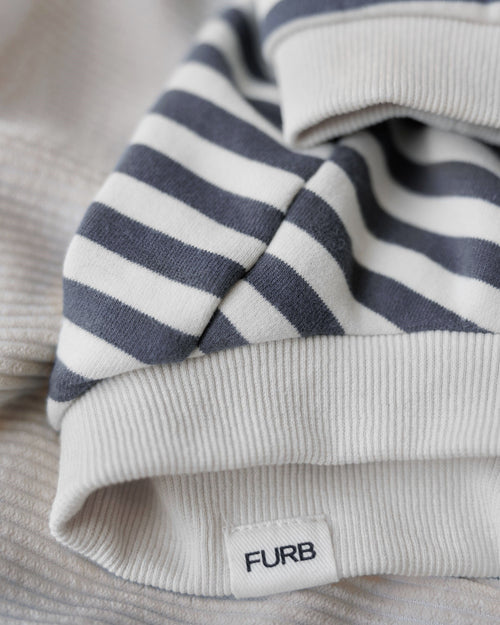 Camden Charcoal Striped Dog Sweatshirt female french bulldog outfits