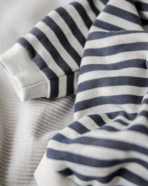 Camden Charcoal Striped Dog Sweatshirt french bulldog apparel