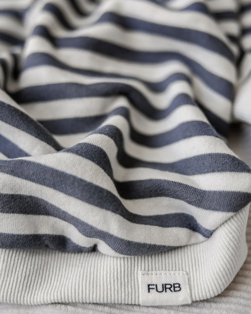 Camden Charcoal Striped Dog Sweatshirt french bull dog shirt