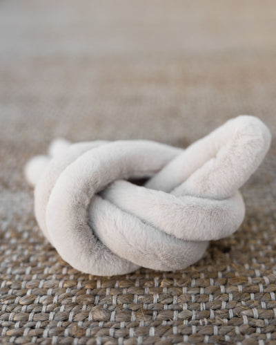 Shea Plush Noodle in Pearl Faux Fur Image