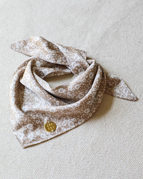 Only the Best Bandana in Beige Floral