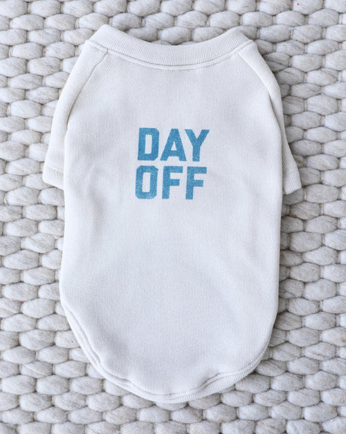 “Pup’s Day Off” dog sweatshirt in soft knit, ideal for lounging and casual walks.