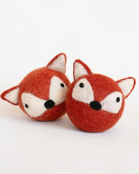 Clever Pup Fox Wool Dog Toy