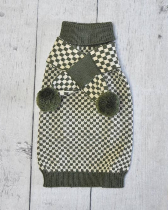 All Spruced Up Green Dog Scarf