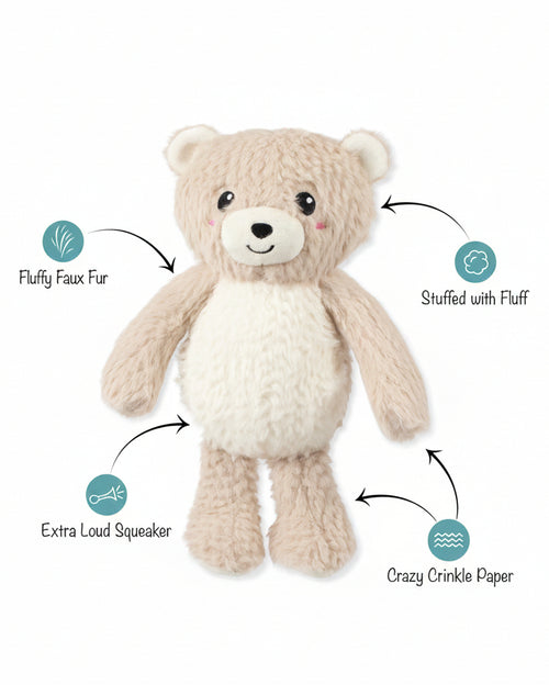 Bear With Me Plush Dog Toy