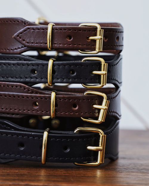 Rocco Leather Collar in Black Product Image