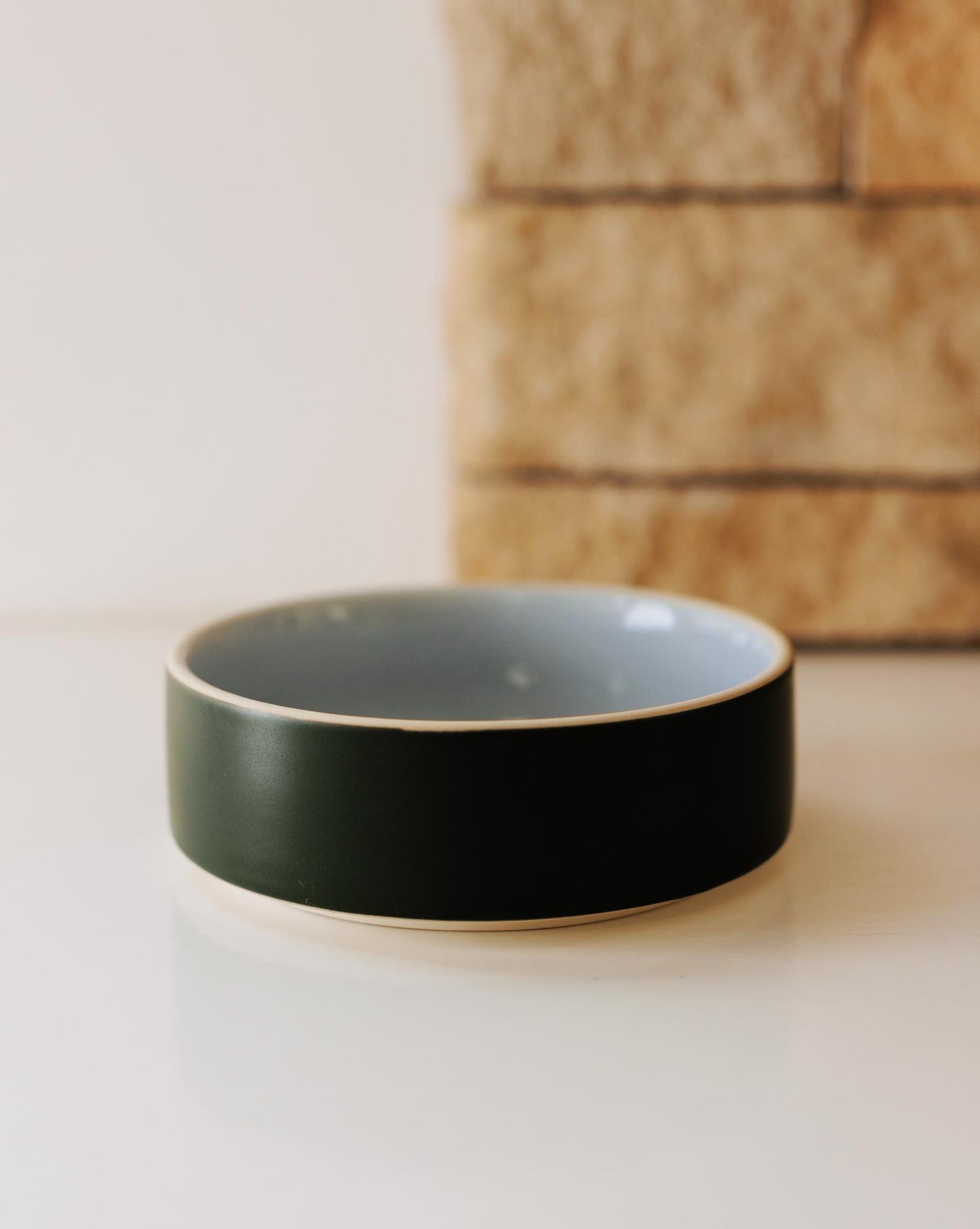 Smooth Sailing Forest Green Dog Bowl