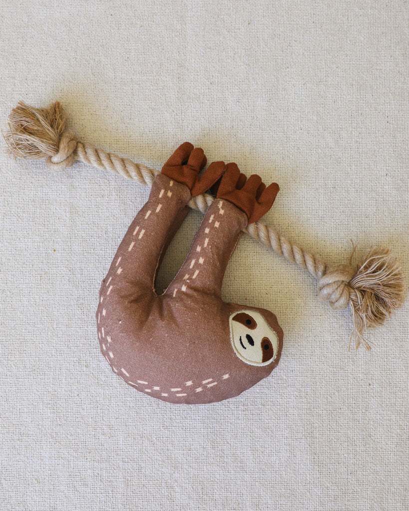 Eat Sleep Repeat Sloth Dog Toy
