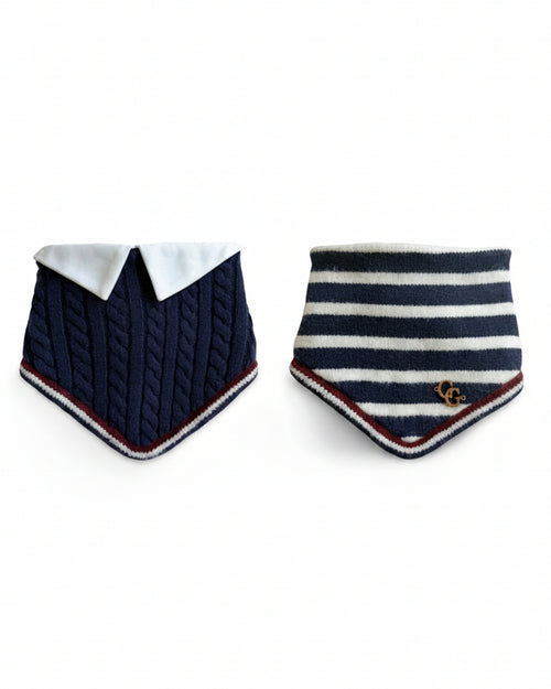 Rhodes Reversible Navy Dog Bandana