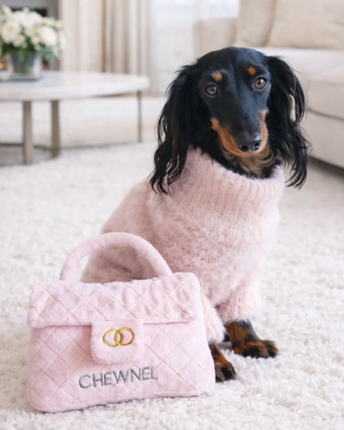 Bobbi Blush Eyelash Knit Dog Sweater