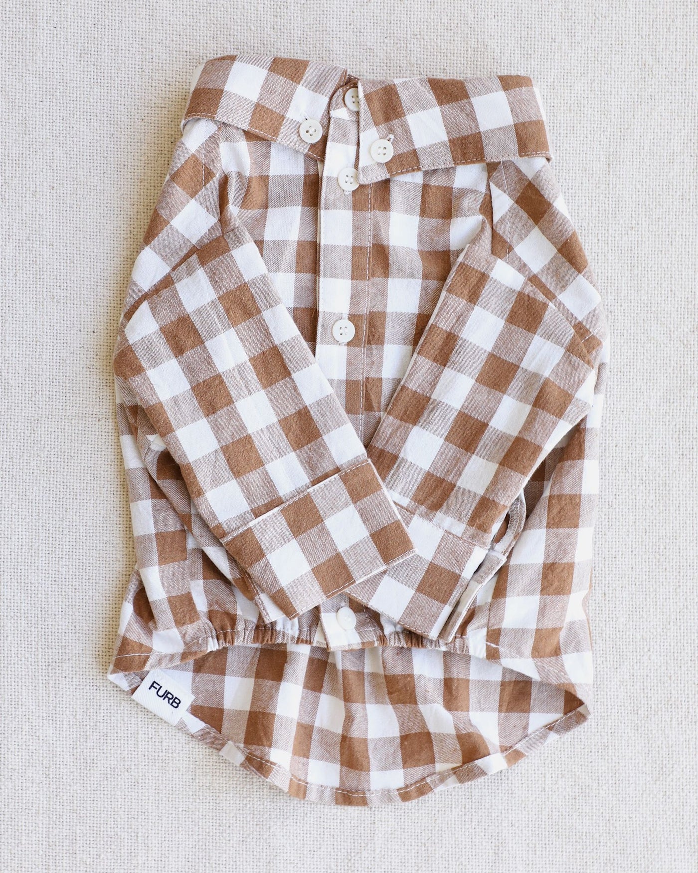 Sylvan Nutmeg Gingham Dog Shirt Product Image